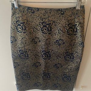 Vintage Moschino Jeans Gold Floral Skirt